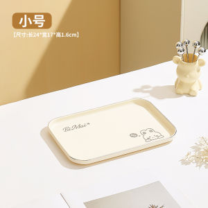 Thickened Large Size Dinner Plate for Home Use Water Resistant Fruit Coffee Storage Tray Rectangular Shape Kitchen Diningware