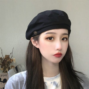 【WJ】Beret in spring and summer can match black octagonal hat net red Korean version Japanese British retro artist hat trend