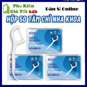 Hộp 50 Cây Tăm Chỉ Nha Khoa Tiệt Trùng Vệ Sinh Răng Miệng / Chỉ Nha Khoa Xỉa Răng Tăm Nha Khoa