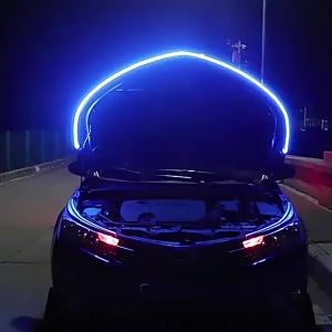 New LED Car Hood Decorative Light Strip With Start Scan Meteor Dynamic Car Daytime Running Light  With Turn Signal Lamp 12V