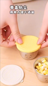 3/6PCS 304 Stainless Steel Sauce Cup Fresh-Keeping Seasoning Box Sauce Dip Bowl For Lunch Box Picnic with Lid