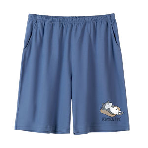 FuniBaoluo | Summer Short Cotton Pajama Pants Mens Home Clothes Pet Cartoon Print Comfortable Breathable Knitted Fabric Lightweight Leisure