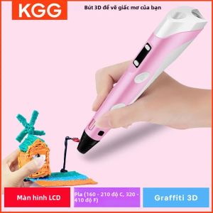 Trẻ Em Bút In 3D Màn Hình LCD Tương Thích Với Dây Tóc PLA An Toàn Cho Bé Gái Bé Trai Quà Tặng Sinh Nhật Đồ Chơi Có Nhãn Dán