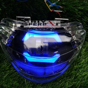 LAMPU DEPAN SATRIA MALAYSIA HIU 2TAK DAYMAKER LED