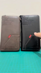 Menbense 2023-15 Dompet Panjang Zipper Dengan Tali Muat HP Besar Cash Banyak Bahan Sintetis Tebal