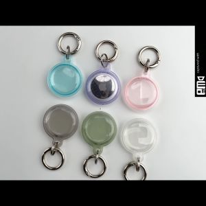 Full Cover Airtag Case Protector Cover Keychain Compatible For AirTags Wallet Anti-scratch Anti-fall Protective Case Transparent Air Tags Shell Case