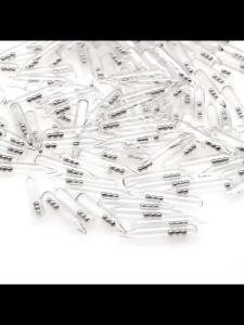 100pcs/lot 3mm/4mm/5mm Rattles Shake Attract soft baits stainless steel beads glass sleeveGlass Maraca Fishing Tackle Accessory