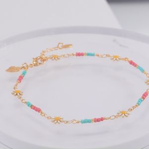 Hyl Jewelry 16A Gelang Kaki Titanium Wanita Emas Muda Perak Asli Dewasa Anti Karat Silver Kerincing Murah Krincing Korea
