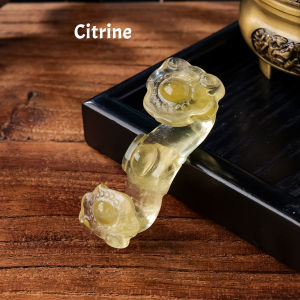 1PC Natural Crystal Ruyi Ornament Crystal Auspicious Ruyi Carving DIY Jewelry Pendant Home Desktop Decoration