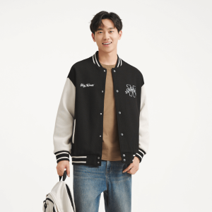 Hotwind Mens Letter Jacket Casual Baseball Style Autumn New Couples Jacket Youth Fashion Standard Fit Long Sleeve Cotton Polyester