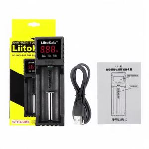 Liitokala Lii-S1Single Slot Battery Charger18650 Charger21700 ChargerNiMH NiCd ChargerLi-Ion LiFePO4 Smart ChargerLCD