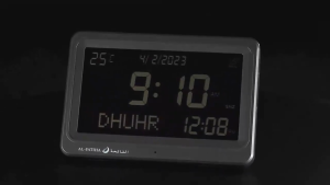 Jam azan clock and quran speaker Azan Prayer time clock praying jam dinding azan Muslim 8 Athan Sounds 6500 citys time
