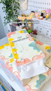 Khăn Giấy Rút Top Gia Thùng 4 Gói Treo Tường 1280 Tờ Dập Vân 4D Siêu Dai Và Mềm Mịn