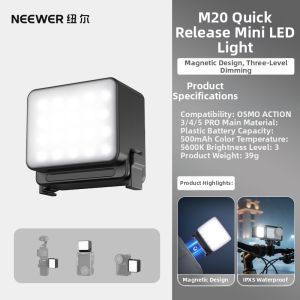 Neewer | Magnetic Detachable Portable Waterproof Vlog Fill Light for Action Cameras