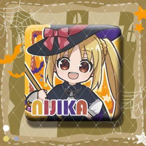 Hoa Văn Halloween Square Double Flash Badge Anime Rock Music Solo Mountain Field Yuki Customizable Collectible Gaming