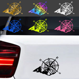 สติกเกอร์ติดฝากระโปรงสติกเกอร์ตกแต่งรถจักรยานยนต์ลายเข็มทิศ14สี/Stiker Reflektif Mobil สติ๊กเกอร์กันน้ำแบบลอกแปะ