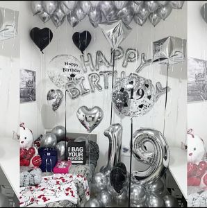 Balon Foil Angka 0-9 Warna Gold Silver 80 cm 32 Inch