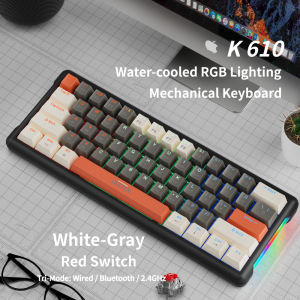 NexusClick RGB Backlit Stylish Esports Mechanical Keyboard61 Keys Red Switch Hot Swappable60% Mini Gaming Keycaps for Computer