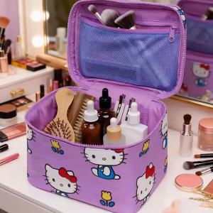 Sanrio | New Sanrio Hello Kitty Kawaii Large Capacity Skincare and Beauty Storage Bag Korean Anime Cartoon Friends Gift Ins Style