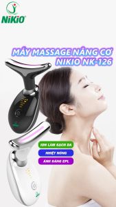 Máy Massage Nâng Cơ Làm Trẻ Hóa Da Mặt Cổ Nikio NK-126 - Công Nghệ Điện Di EMS Rung Nóng Ion Và Ánh Sáng IPL