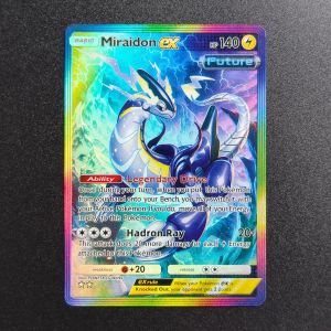 Funism | Self Made TCG Pocket English Version Art Rare Rainbow Iron Bundle Miraidon Flutter Mane Koraidon ex Game Collection Card Toy