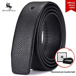 Mens Genuine Leather Automatic Buckle Belt
