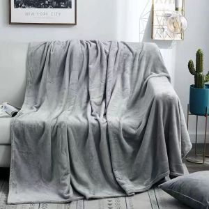 VIKAMA Soft Milk Flannel Blanket - Lightweight Office Nap and Air Conditioning Blanket for Sofa Bed and Traveling