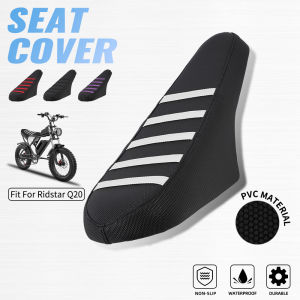 Motorcycle Seat Cover Waterproof Non-slip Particles Design PVC For Ridstar Q20 Electric Bike E-bike Scooter Bicycle Accessories