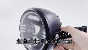 For Electric Scooter Headlamp Low Beam High Beam 48V LED Headlight Front Light Waterproof Flashlight Accessories Part