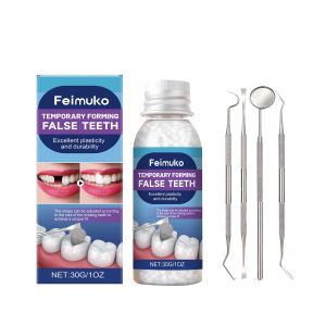 Temporary Tooth Repairing Kit Moldable False Teeth Missing Broken Solid Glue Denture Mouth Mirror Probe Filling Gap Dental Tools