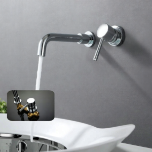 AZOS | Black Dual-Hole Separate Concealed Hot and Cold Water Faucet