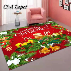 พรมคริสต์มาสการตกแต่งคริสต์มาส 2023 พรมปูพื้น ห้องนั่งเล่น พรมกันลื่น พรมปีใหม่ ตกแต่งห้องนอน คริสต์มาส เสื่อประตู ทางเข้า บ้าน