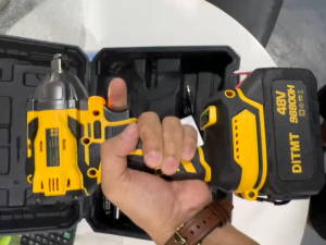 DITMT 48V MAX Cordless Impact Wrench 1/2 Impact Gun High Torque with Hog Ring Anvil Battery Charger and Tool Box