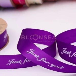 10mm Just For You Letter Ribbon 50 Yards 1cm Reben Gift Wrapping Flower Hand Bouquet Riben Box Printed Satin Kejutan