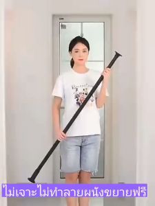 ราวตากผ้า ราวม่าน ราวบันไดสแตน เลส ไม่ต้องเจาะผนัง สำหรับการรับรอบผ้า ราวตากผ้า ราวม่านในตู้เสื้อผ้า