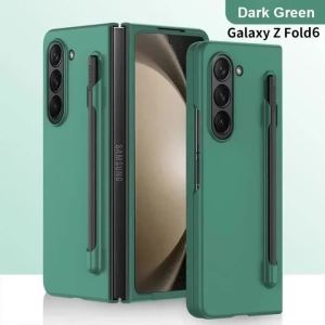 With Pen Slot and Film Protector Skin Feel Phone Case for Samsung Galaxy Z Fold 8 Ultra 7 6 5 4 3 Cover Hard PC Shockproof Cover