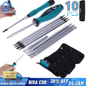 10 IN 1 OBENG SET REPARASI MAGNETIK PENGGONG PENG GONG | Obeng Magnet Set Reparasi 10 in 1 Komplit Lengkap Mata Baut Kuat Awet Tahan Lama | Alat Perkakas Perbaikan Portable Praktis Mudah Dibawa Multifungsi