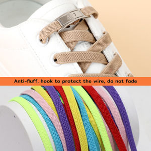 ZEO 1 Pair Elastic No-Tie Lazy ShoeLace Lock Laces Kids Adult Outdoor Sneakers Size 100cm