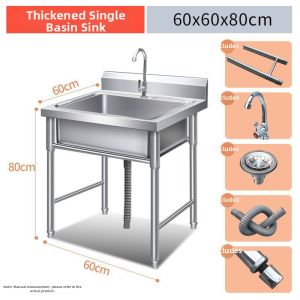 Commercial Stainless Steel Single Sink with Stand