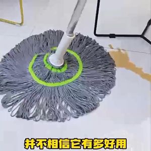 Floor Mop Magic Twist Mop Spin Mop Stainless Steel Basket Mop Lantai Hand-Free Adjustable Handle Absorb Water Squeeze Easy Mop
