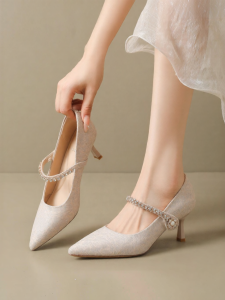 Josiny | Elegant Comfortable Heels Tapered Toe Fine Heel French Style Party Shoes