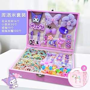 Girls Hair Pin Hair Clip Hair Tie Hair Accessories Gift Set 158pcs 女孩发夹发圈头发饰品礼盒 158pcs