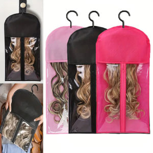 Túi Đựng Đồ Chống Bụi Trong Suốt Có Móc Treo Tiện Dụng Cho Salon Và Gia Đình Giá Đỡ Tóc Giả Gắn Tường Chứa Nhiều Tóc Giả