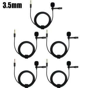 Bộ Micro Lavalier Di Động 1-5 Chiếc Mic Cài Áo Bằng Kim Loại Có Kết Nối Có Dây 35mm/Type-C/USB Cho Điện Thoại Di Động Máy Tính Xách Tay Máy Ảnh DSLR Loa Lớn Hơn