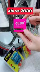 Ổ khóa đĩa xe máy ZORO titaniummẫu mớiloại nhẹchìa trònchất liệu chống gỉchống nướcmàu hồng
