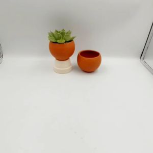 Chậu đất nung chậu sen đá - Trái banh mini 76 miệng chậu 7cm chiều cao 6cm