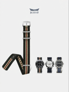 JEAYOU | Nato Band Nylon Canvas Rubber Watch Strap