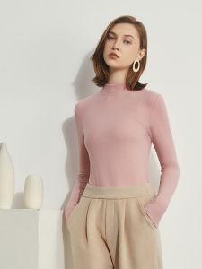 Áo Lót Lông Cừu Acrylic Acid Half High Collar Tự Làm Nóng Cho Nữ Mùa Thu Đông Ấm Áp Ôm Vừa Vặn Áo Lót Chống Thấm Nước