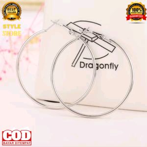 Anting Hoop Wanita Style Korea Tahan Lama Anti Karat