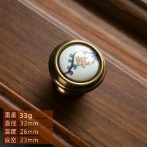 Tay Nắm Gốm Sứ Tối Giản Hiện Đại Phong Cách Mỹ Cổ Điển Hợp Kim Kẽm Cho Cửa Tủ Ngăn Kéo Tủ Quần Áo Thiết Kế Cổ Điển Châu Âu